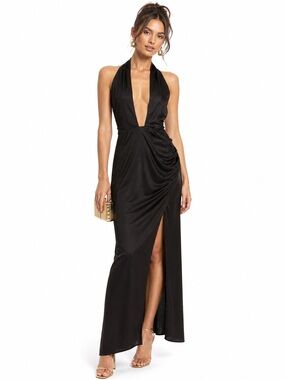 elliatt melissa halter ruffle tiered sheer maxi dress Melissa Halter Maxi Dress